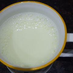 Raw turmeric milk A picture of Raw turmeric milk.