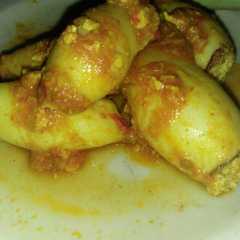A picture of Gulai cumi isi tahu telor.
