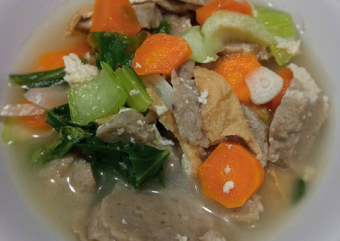 Sayur Pokcoy Tahu Bakso Wortel