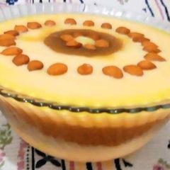 A picture of Khubani Ka Meetha with Custard.