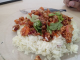 Arroz con salteado mixto con Tofu