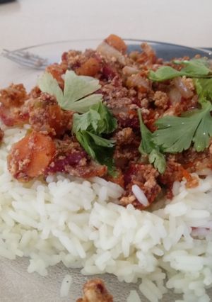 Una foto de Arroz con salteado mixto con Tofu