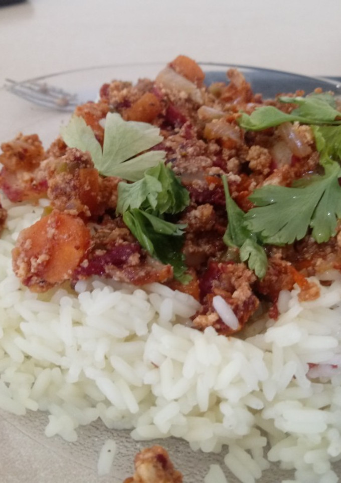 Una foto de Arroz con salteado mixto con Tofu