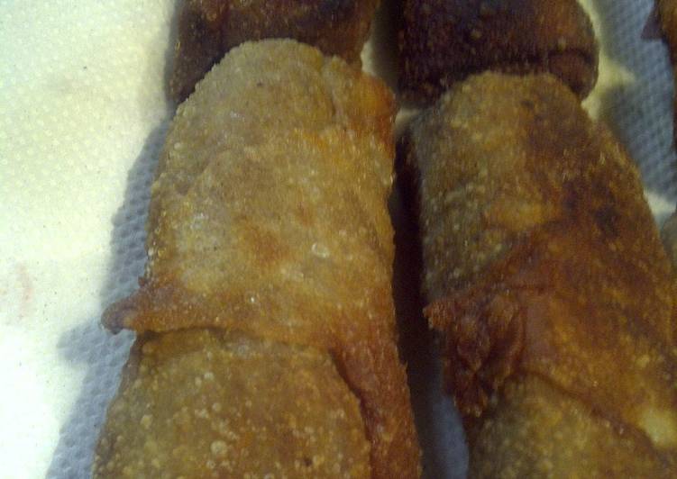 Recipe of Super Quick Homemade Egg Roll wrapped barbecued shredded Chicken