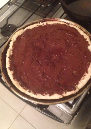 Una foto de Pastafrola de batata con chocolate - vegana