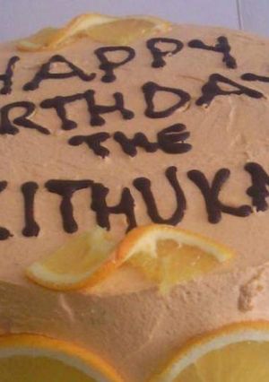 A picture of Fresh Orange Vanilla Sponge Cake.