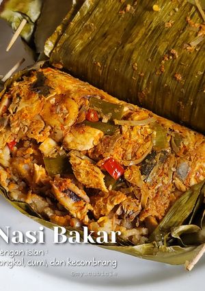Foto resep Nasi Bakar Isi Tongkol, Cumi, Dan Kecombrang