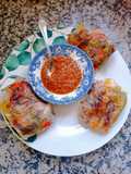 Obleas de arroz rellenas 🌯 de verduras con mojo picón 🌶️🌶️🌶️
