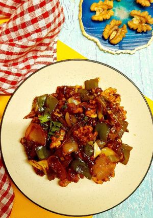 A picture of Walnut Schezwan Stir Fry.
