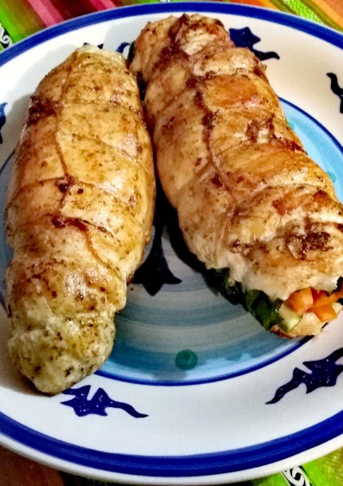 Una foto de Arrollado de pechuga de pollo