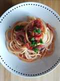 #507 Spaghetti alla chitarra con polipetti 🌿🐙🍅🌿