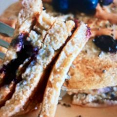 Blueberries Pancakes A picture of Blueberries Pancakes.