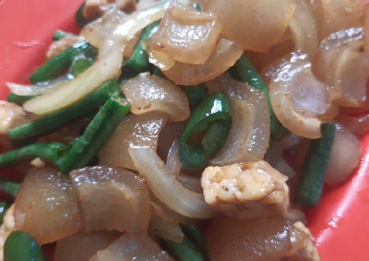 Recipe: Appetizing Tumis Kikil Cabe Hijau