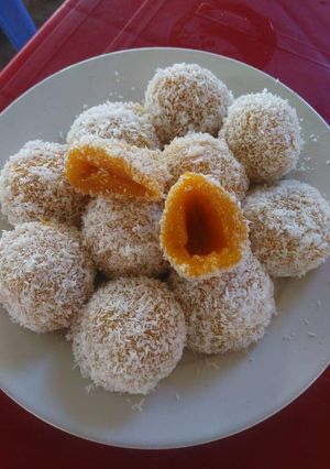 Hình của món Bánh nếp bí đỏ Malaysia.