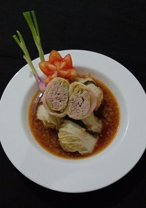 Foto resep Semur daging bungkus sawi putih