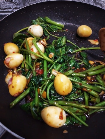 Resep Tumis Kangkung Telur Puyuh Anti Gagal