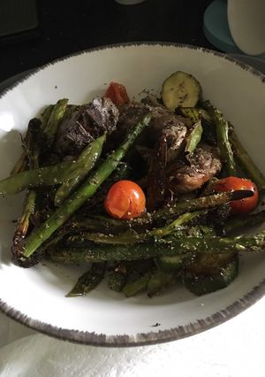 A picture of Simple Moroccan lamb tray bake.
