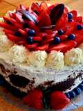 Torta cumple de frutillas y arándanos 🇺🇾