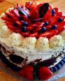 Torta cumple de frutillas y arándanos 🇺🇾