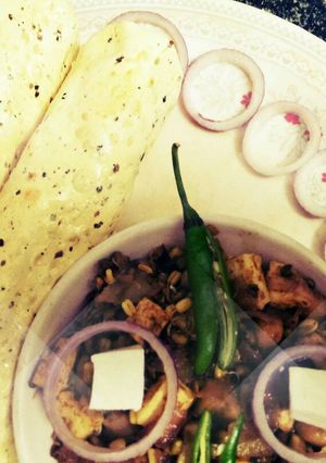 A picture of Sprout moong with sprout chana.