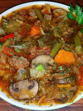 Recipe Mike&#39;s Low Carb/Calorie Vegetable Beef Soup the Delicious Delicious