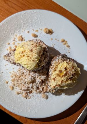 Una foto de Crumble de Peras Ercolina