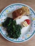 Polpettone con contorno di agretti