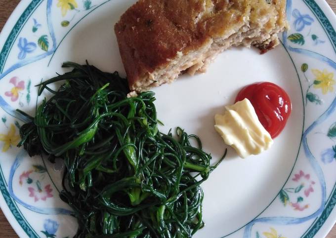 Polpettone con contorno di agretti