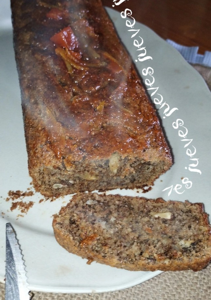 Una foto de Budín de harina integral con nueces
