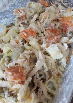 Una foto de Ensalada de pollo🇻🇪🇻🇪