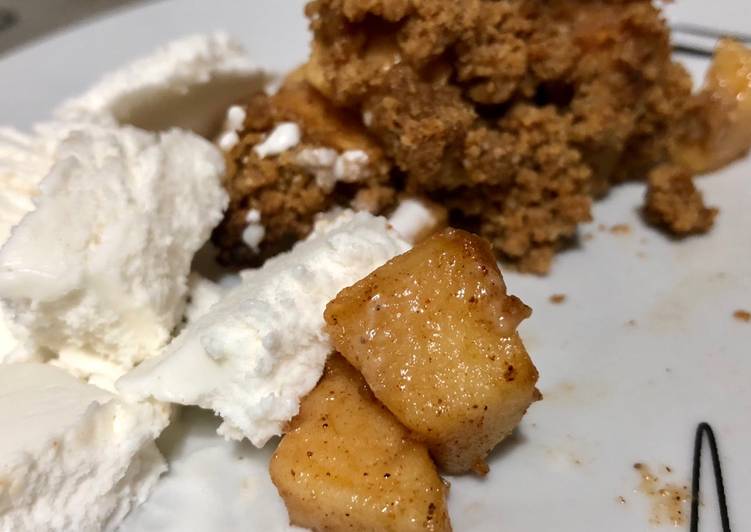 Crumble de manzana vegano