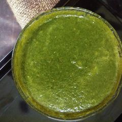 A picture of Garlic Pudina Chutney.
