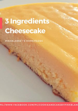 A picture of 3 Ingredients Cheese Cake.
