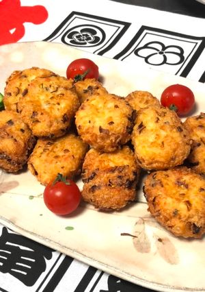 A picture of Japanese Crab sticks Tofu Dumplings.