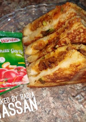 A picture of (Leftover) kabab sandwich 🥪.