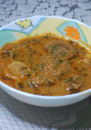 A picture of Mushroom Paneer Masala.