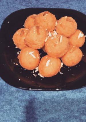 A picture of Motichoor Ladoo.