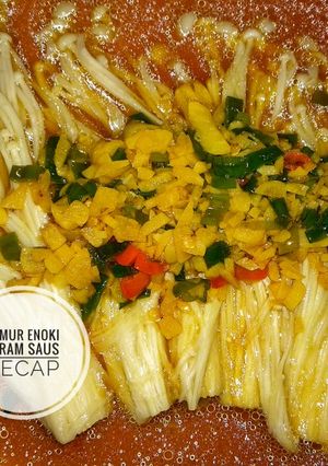 Foto resep Jamur enoki siram saus kecap
