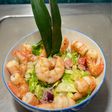 Camarones con lechuga y mayonesa