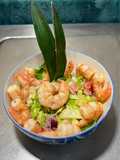 Camarones con lechuga y mayonesa