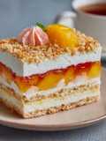 Ciasto bez pieczenia z mascarpone i brzoskwiniami