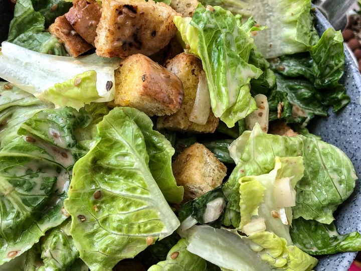 Cara Simple Membikin Resep  Simple Salad Saus Wijen (No-Meat) yang Enak, Lezat