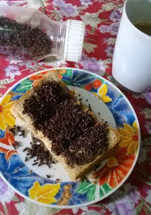 Foto resep Roti bakar lapis coklat