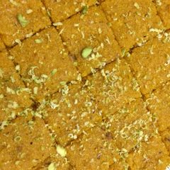 A picture of Coconut Mango barfi.