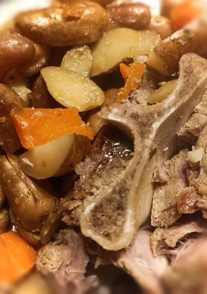 Une photo de Rouelle de porc et ses légumes en cocotte au Cook Expert