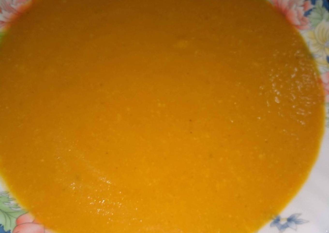 Crema de calabaza con queso