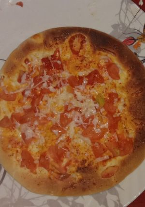 A picture of Tomato pizza.