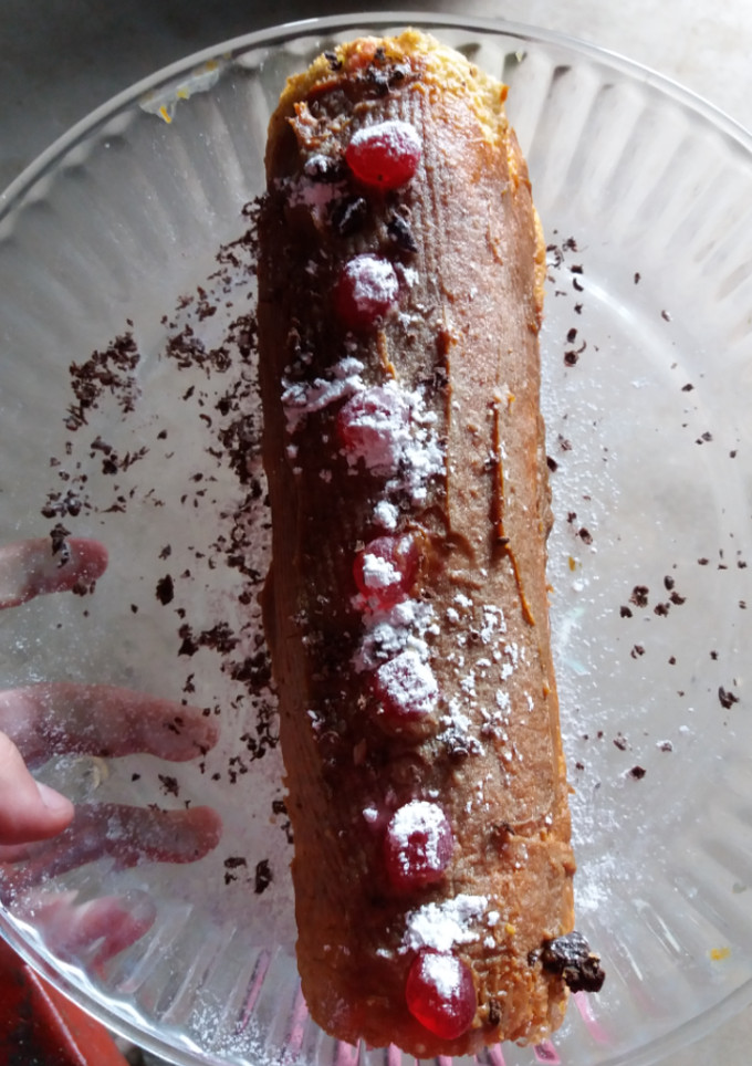Una foto de Pionono con dulce de leche