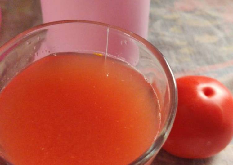 Steps to Make Quick Red tomato juice