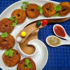 A picture of Chicken Vegetables Donuts in 30 minutes.